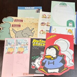 Cute Character Stationery Assortment - Penguin & Dino Notepads